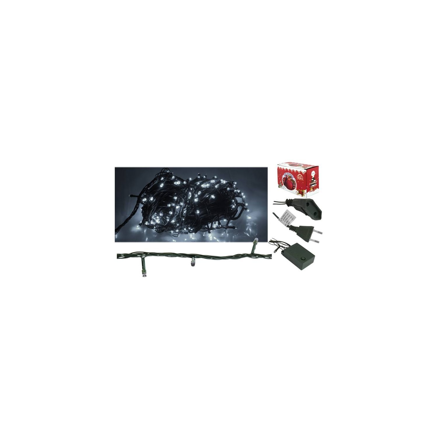 Lampki choinkowe 200 LED białe 11m