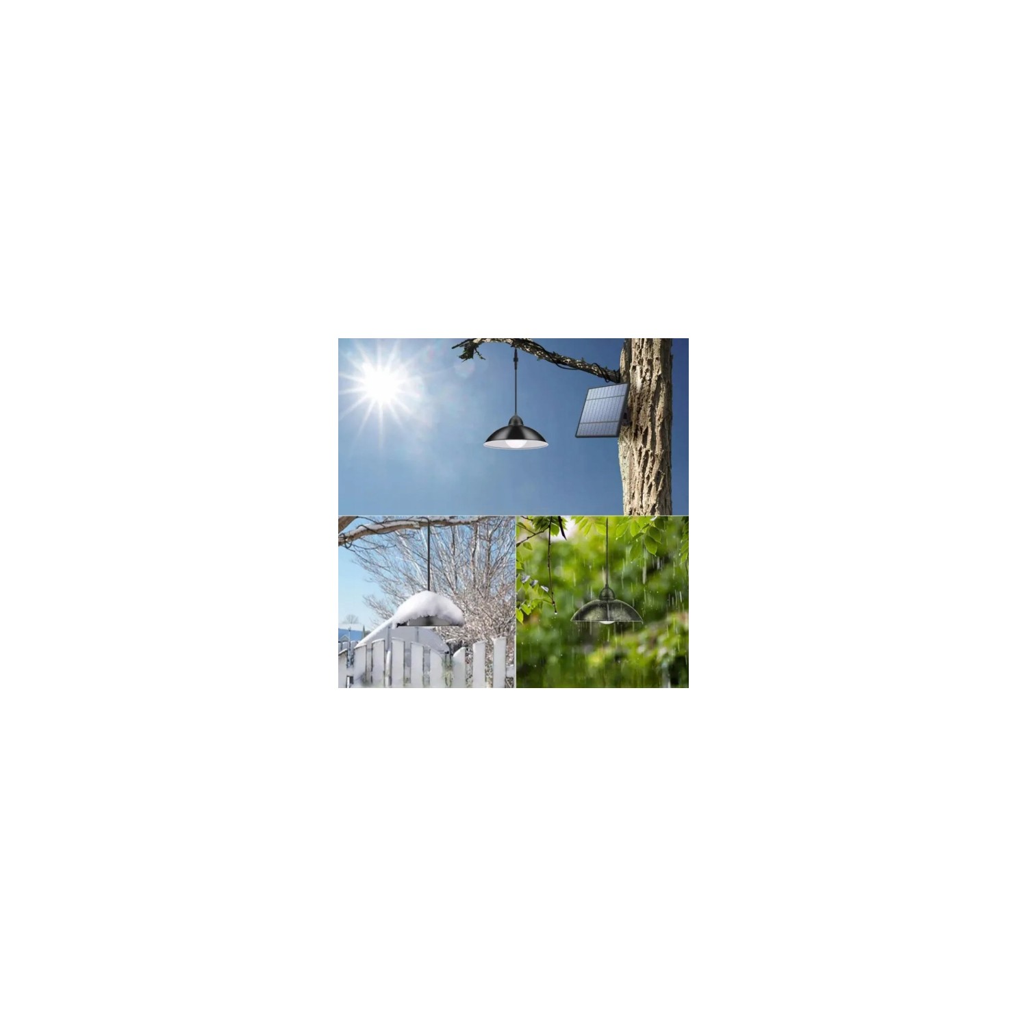 Żyrandol solarny LED pojedynczy 14,8x6.4cm