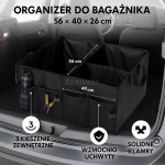 Organizer samochodowy czarny narzędziówka box pudło do bagażnika