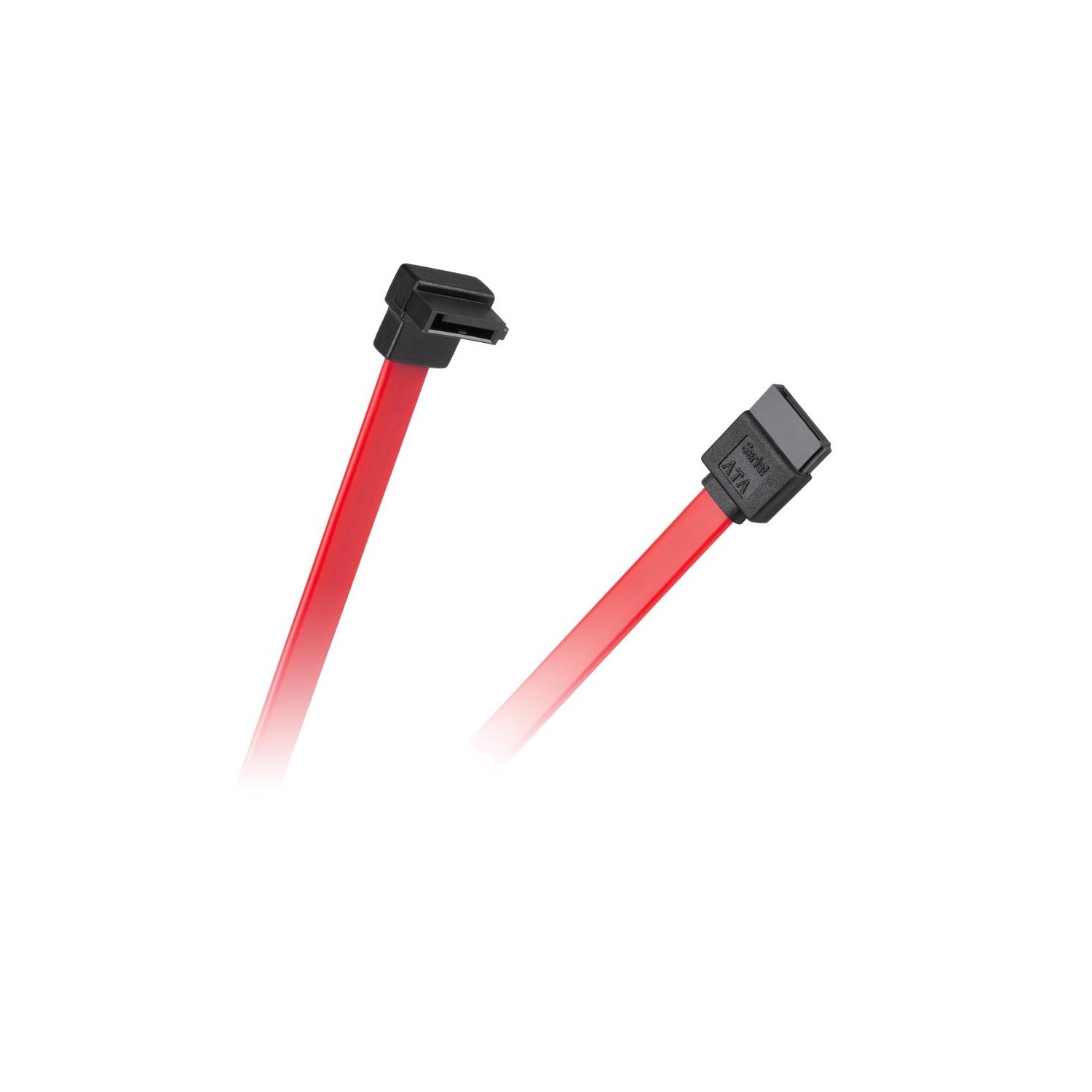 Kabel SATA kątowy - prosty 35cm czerwony