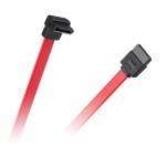 Kabel SATA kątowy - prosty 35cm czerwony