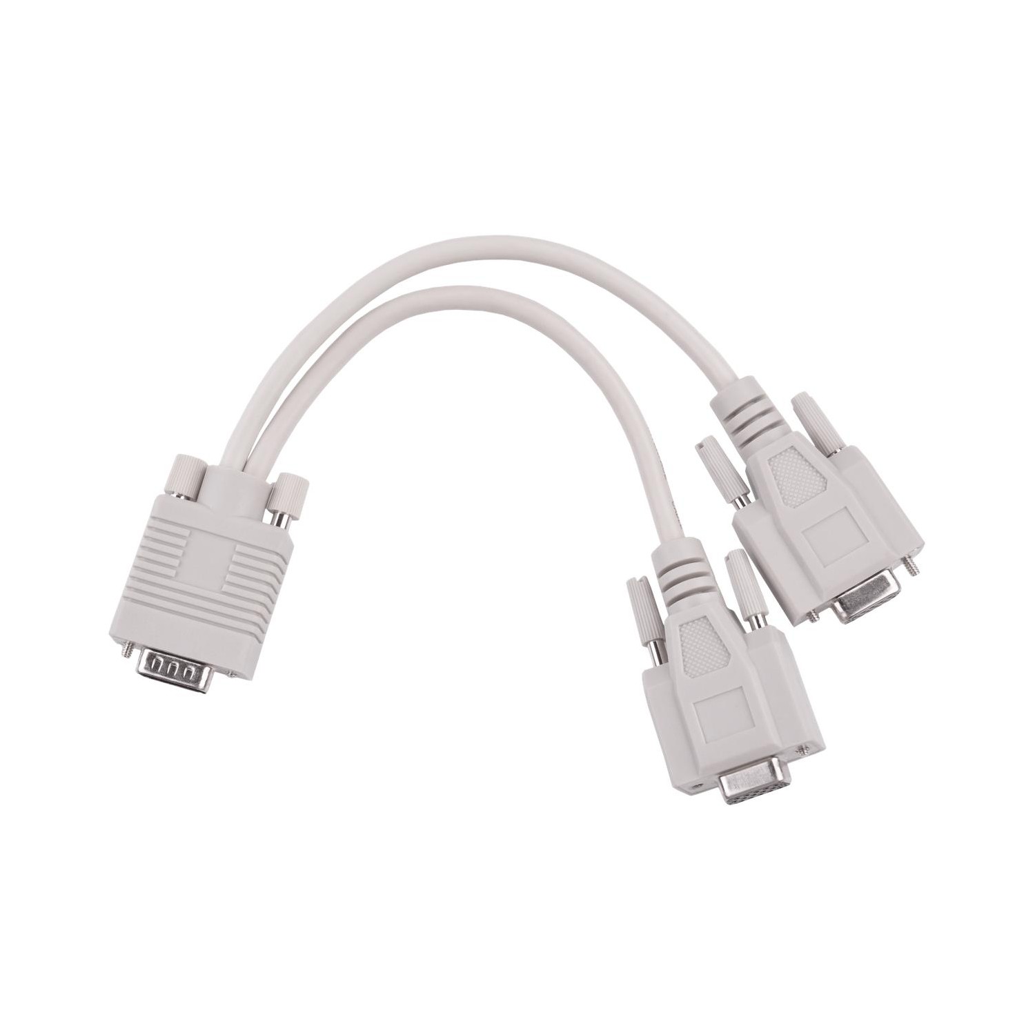 Adapter kabel VGA 15pin męski -2x 15pin żeński