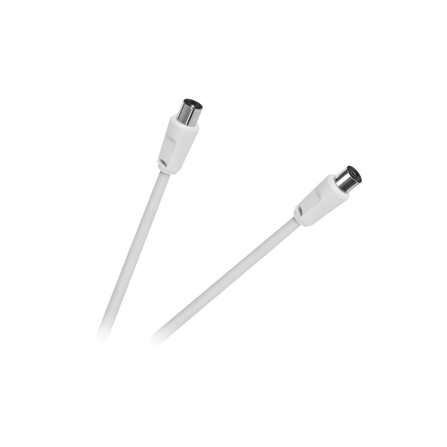 Kabel antenowy TV - VIDEO biały 10m wtyki męski - żeński