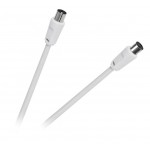 Kabel antenowy TV - VIDEO biały 1,5m wtyk męski - żeński