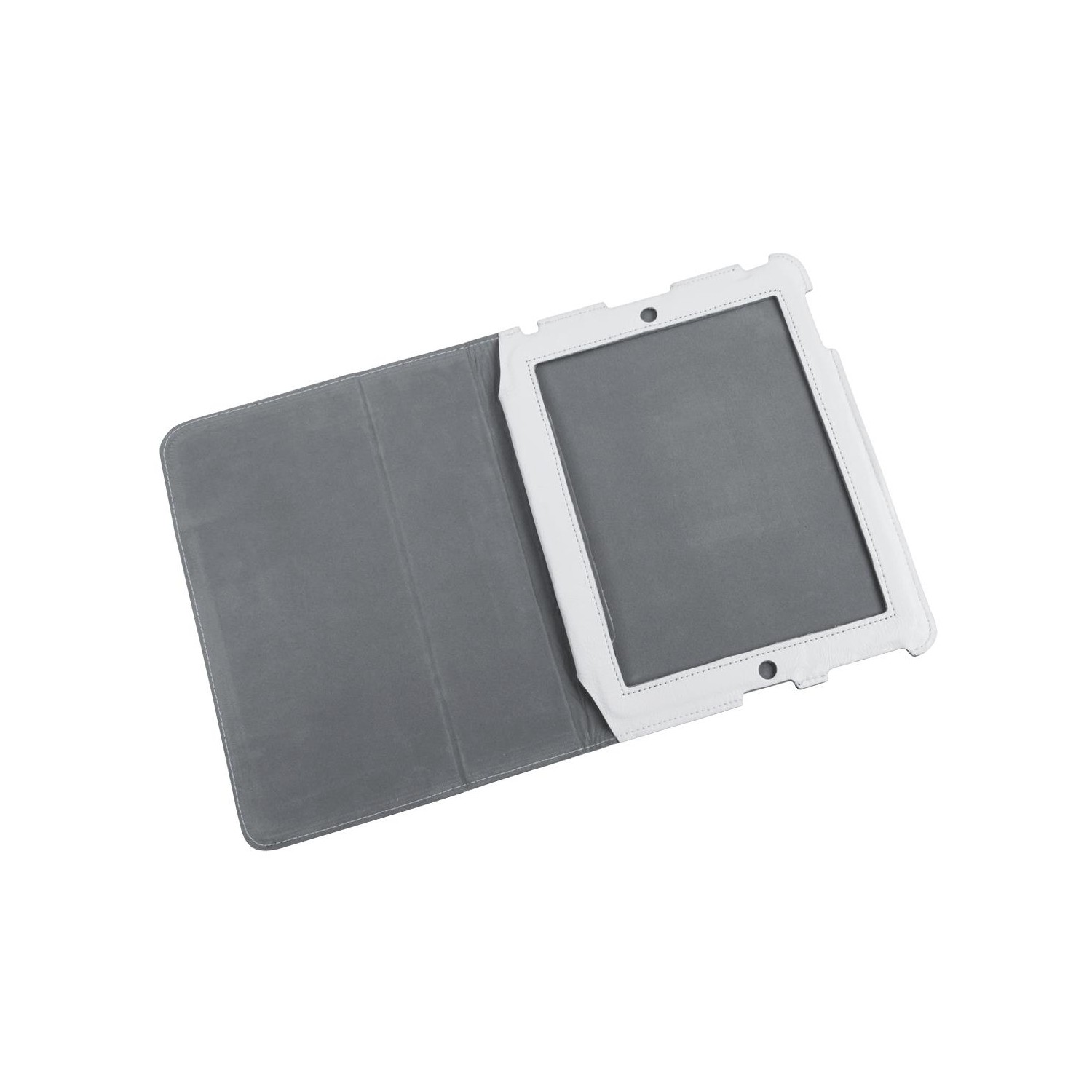 Etui dedykowane do Apple iPad 2 skóra białe naturalna Quer KOM0446