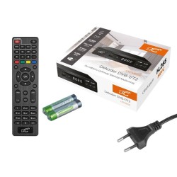 Tuner DVB-T2/HEVC LTC DVB106 z pilotem programowalnym H.265