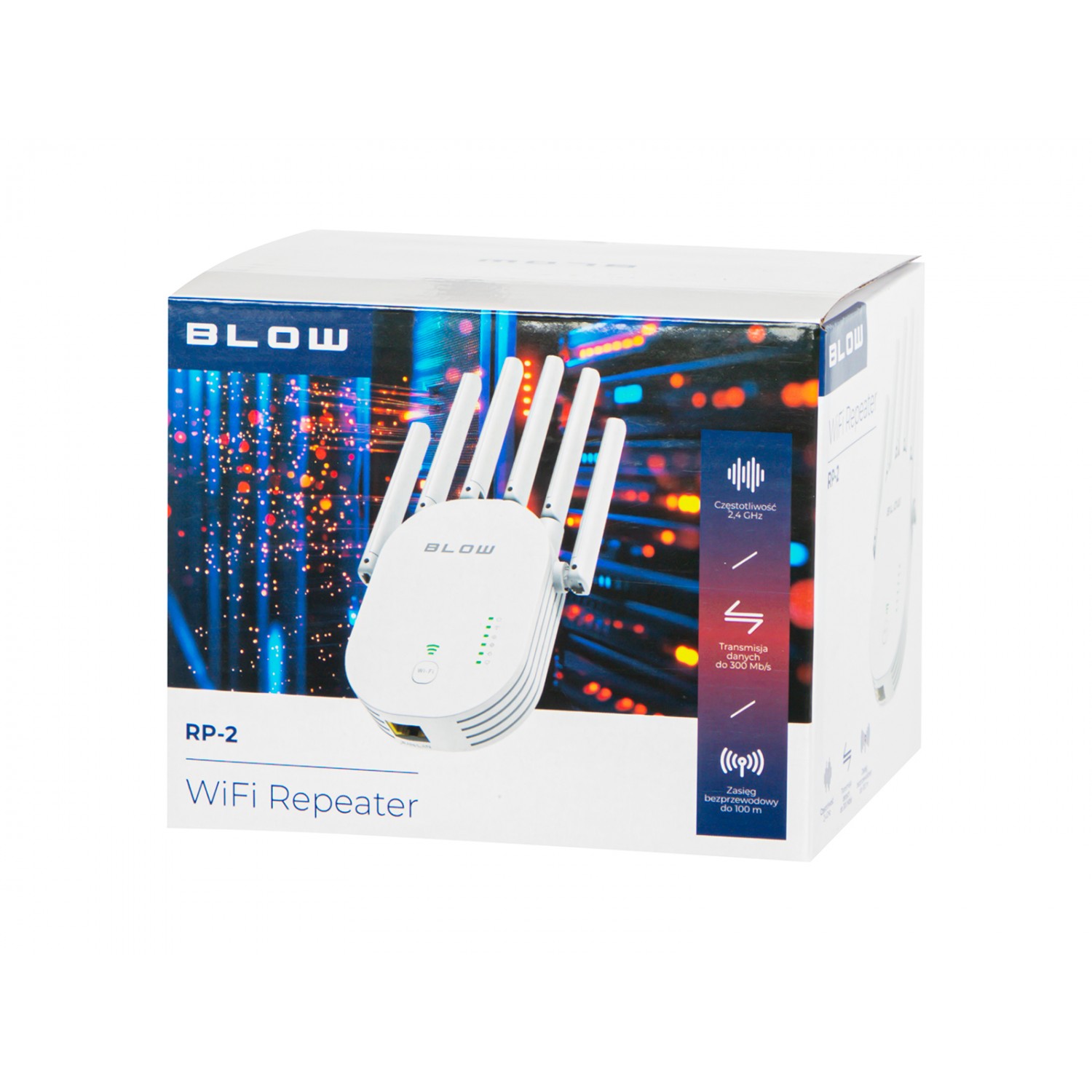 Wzmacniacz sygnału Wi-Fi repeater 300MB/S BLOW RP-2
