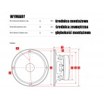 Headshot Q312 (2+2) D2 głośnik niskotonowy 12"30cm 2000/4000W Fs-42Hz