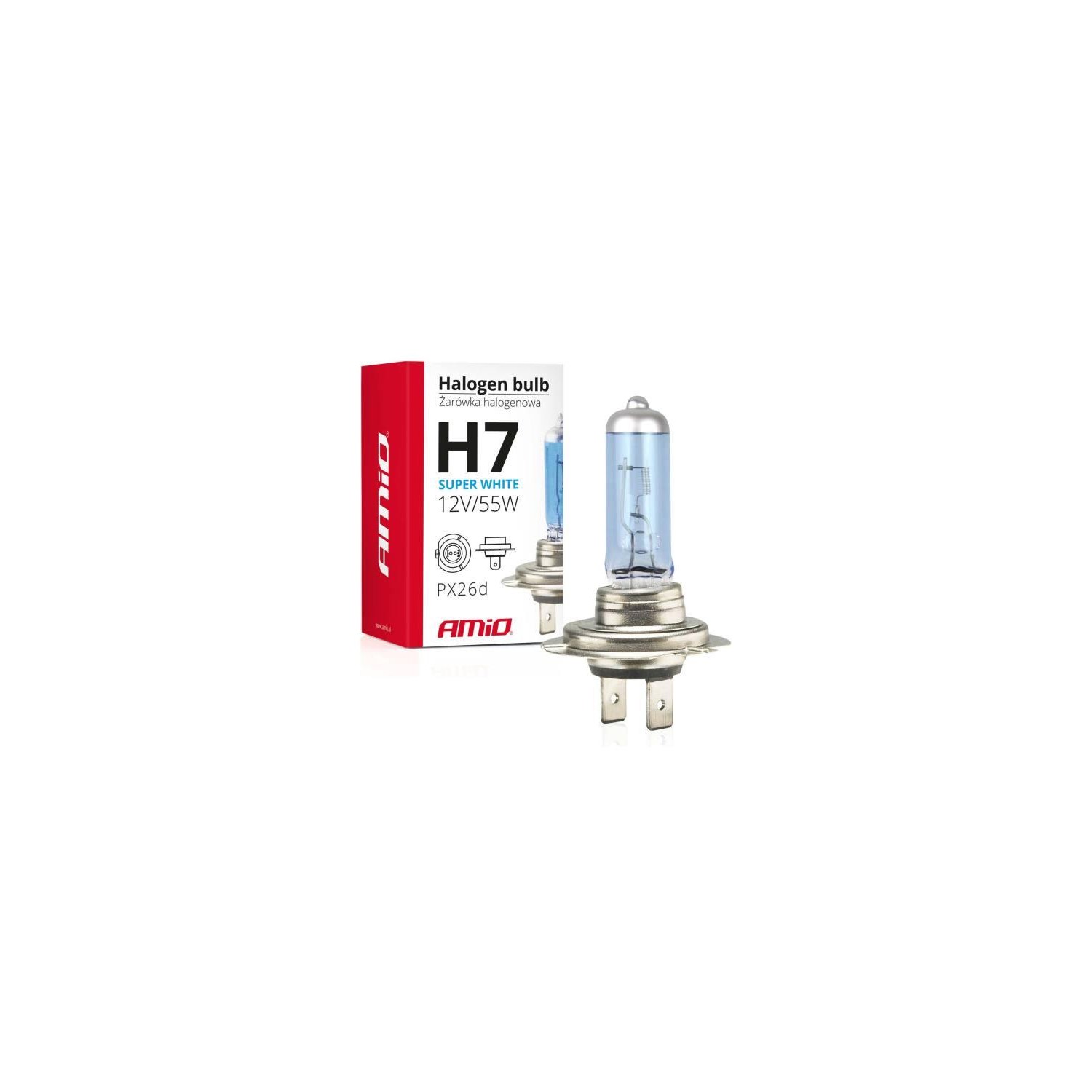 Żarówka H7 12V 55W filtr UV AMIO