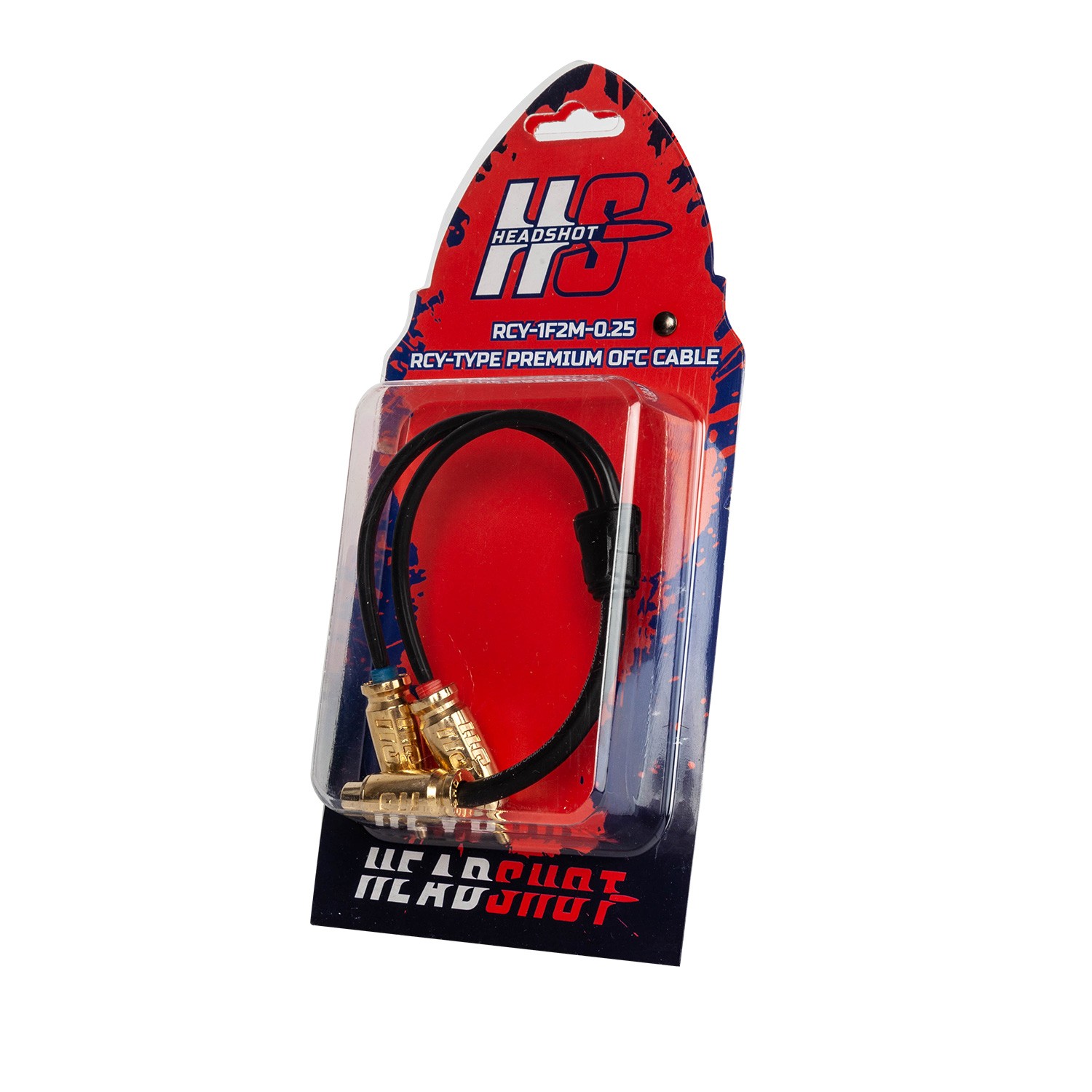Kabel RCA Headshot RCY-1F2M-0.25 łącznik