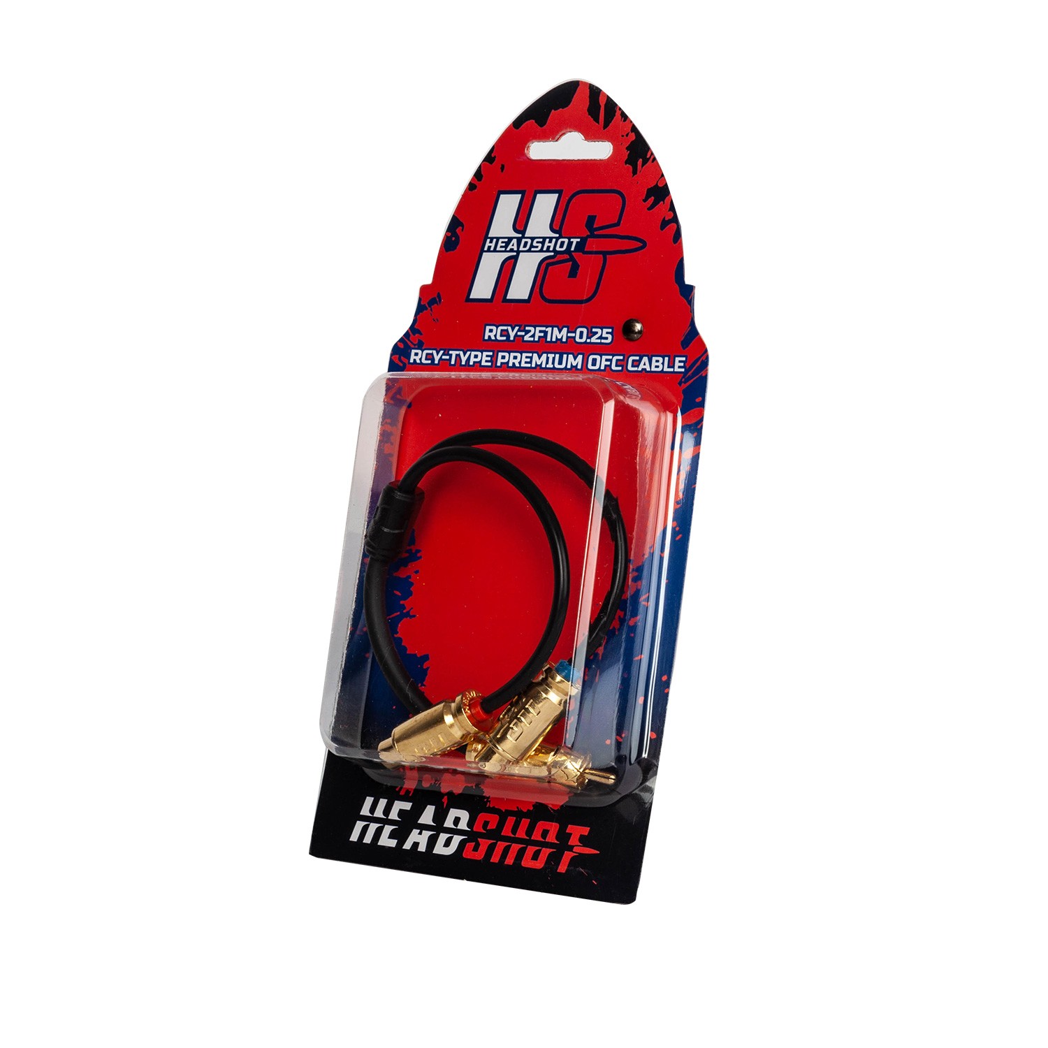 Kabel RCA Headshot RCY-2F1M-0.25 łącznik