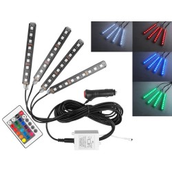 4 x listwa RGB 9 x LED +...