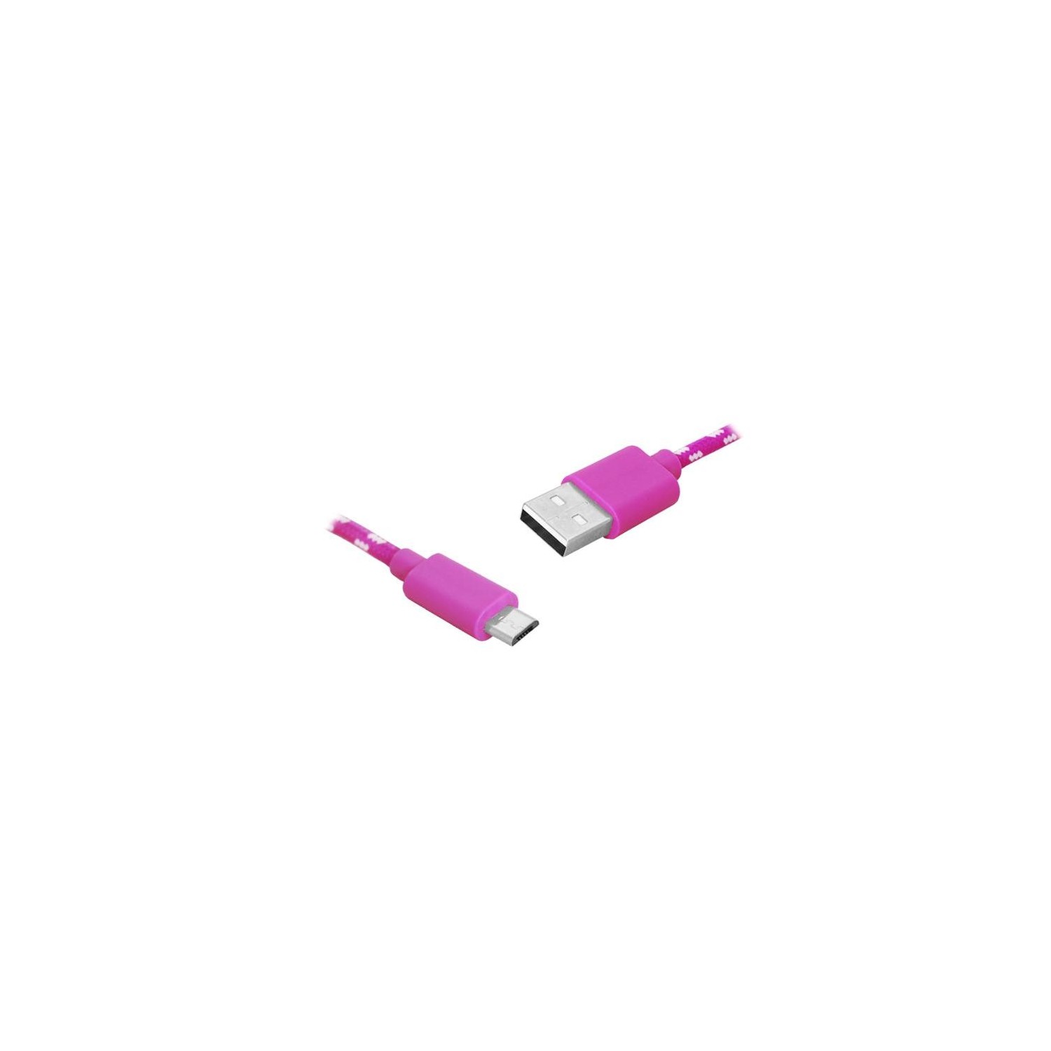 Kabel USB microUSB 1m różowy LX8491