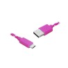 Kabel USB microUSB 1m różowy LX8491