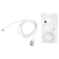 Kabel USB  iPhone 8PIN 1m płaski biały LX8472