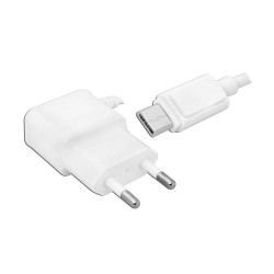 Ładowarka sieciowa wtyk USB type-C 2.1A biała LXG262