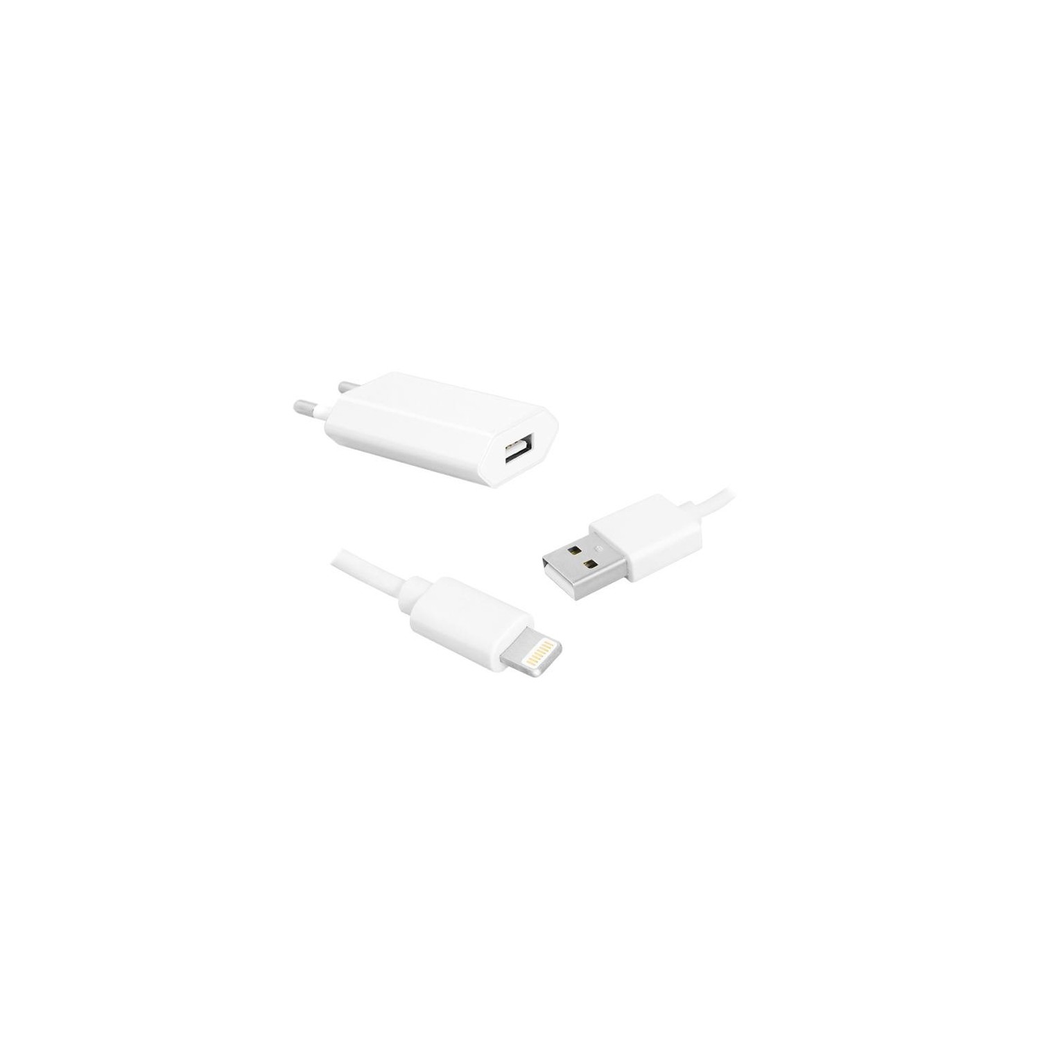 Ładowarka sieciowa USB + kabel IPHONE 8PIN, 1m