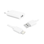 Ładowarka sieciowa USB + kabel IPHONE 8PIN, 1m