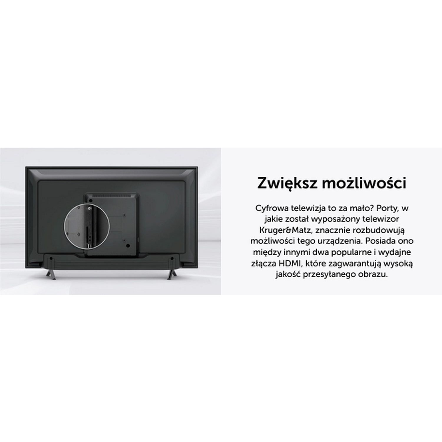 Telewizor Kruger&Matz 32" HD DVB-T2 H.265 HEVC KM0232-T4