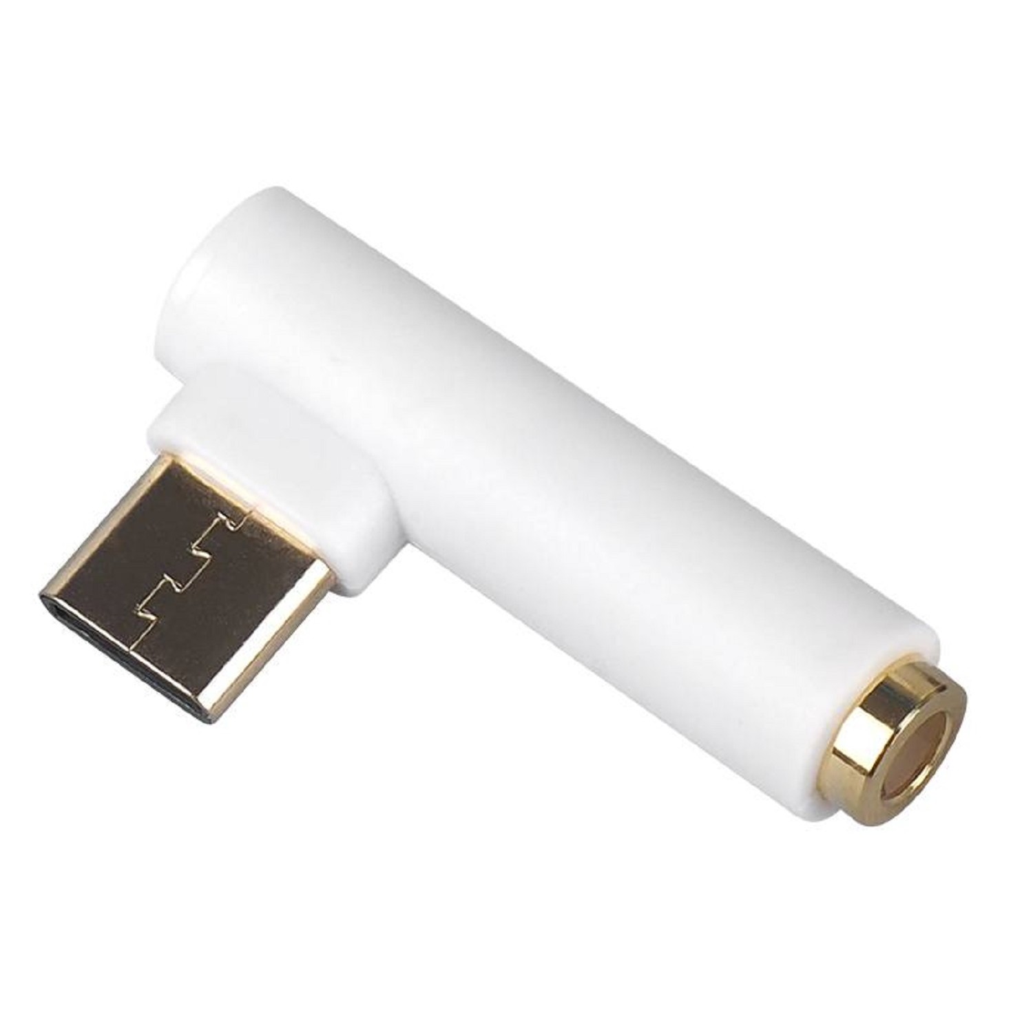 Adapter wtyk USB Type-C - gniazdo Mini-Jack 3,5mm biały