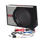 Subwoofer aktywny KICX GT403BPA wąski + KABLE