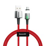 Kabel USB Baseus Zinc Magnetic (typ-C 1 m) czerwony 3A CATXC-A09