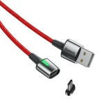 Kabel USB Baseus Zinc Magnetic (typ-C 1 m) czerwony 3A CATXC-A09