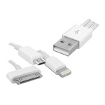 Kabel USB - iPhone 5/6, iPad, micro USB 3w1