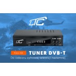 Tuner DVB-T-2 LTC TV naziemnej DVB501 z pilotem programowalnym H.265