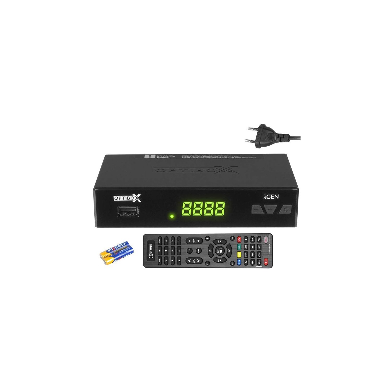 PS Tuner DVB-T2 H.265 HEVC OPTIBOX nGEN z pilotem samouczącym