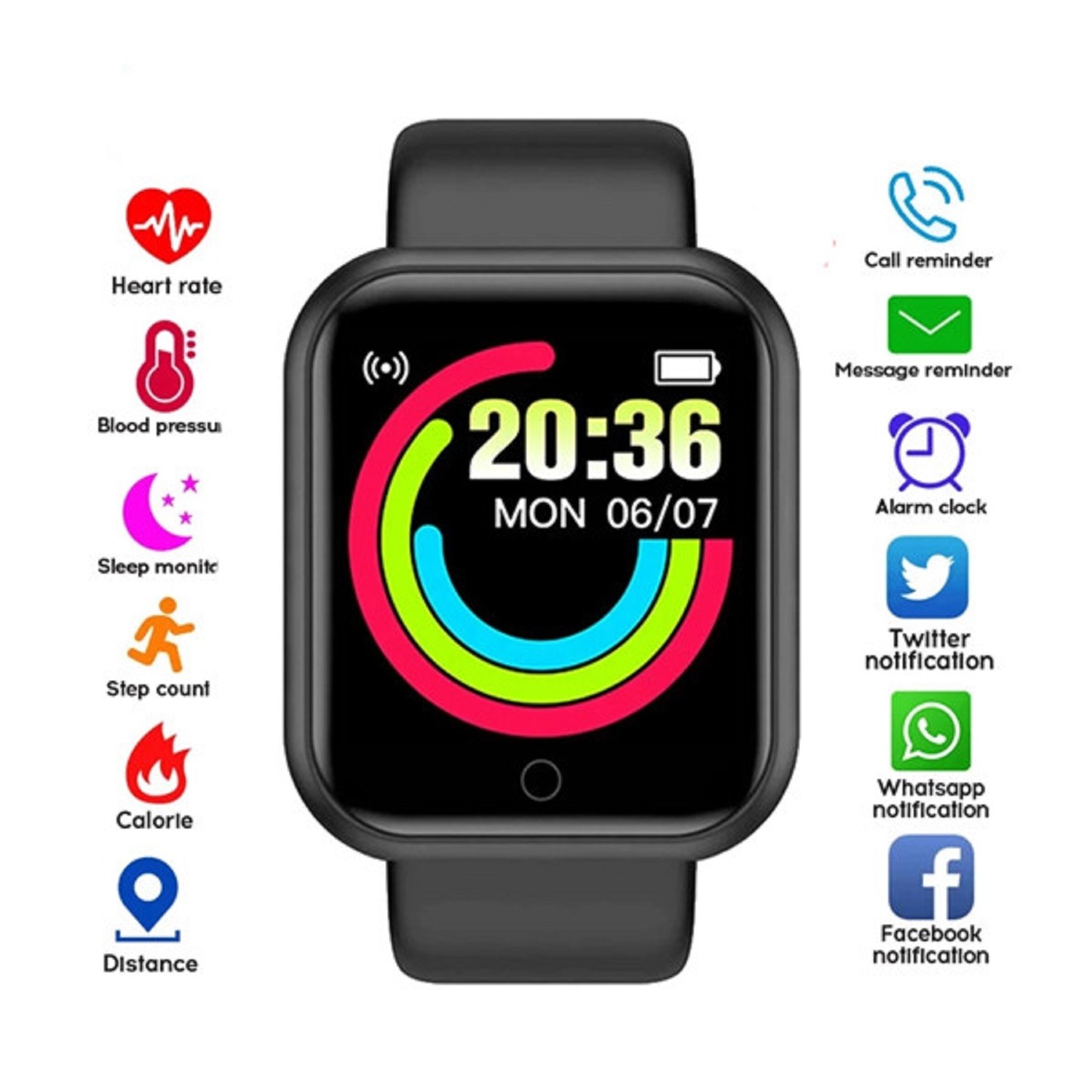 ZEGAREK SMARTWATCH TRUSTY LITE CZARNY PL APLIKACJA