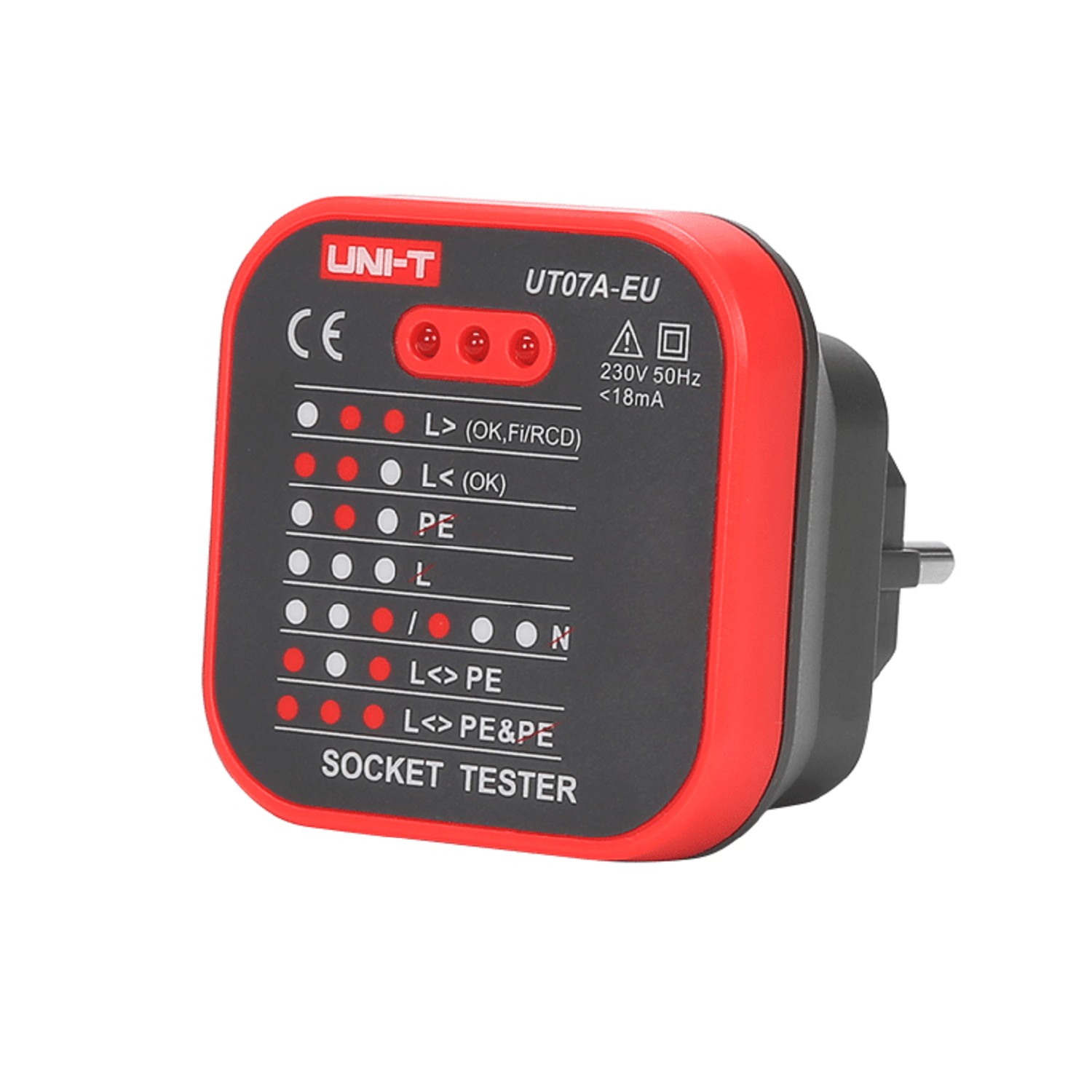 Tester gniazd elektrycznych Uni-T UT07A-EU