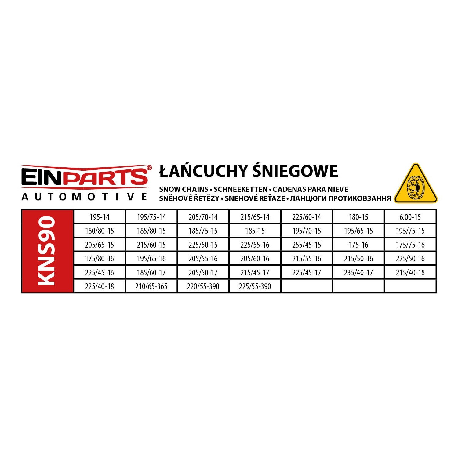 EPTC05 ŁAŃCUCHY SNIEGOWE 9MM KNS90 TÜV GS ÖNORM