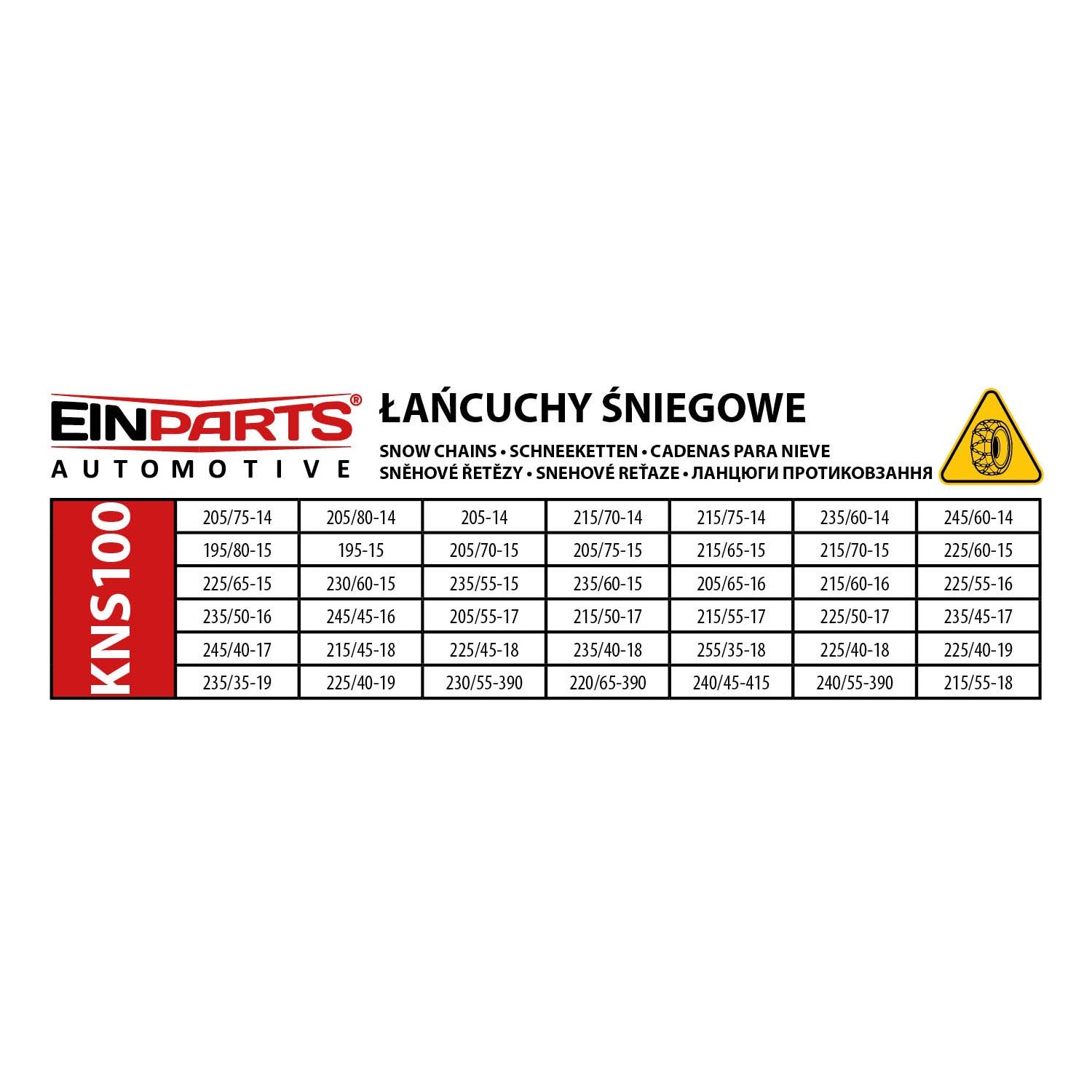 EPTC06 ŁAŃCUCHY SNIEGOWE 9MM KNS100 TÜV GS ÖNORM