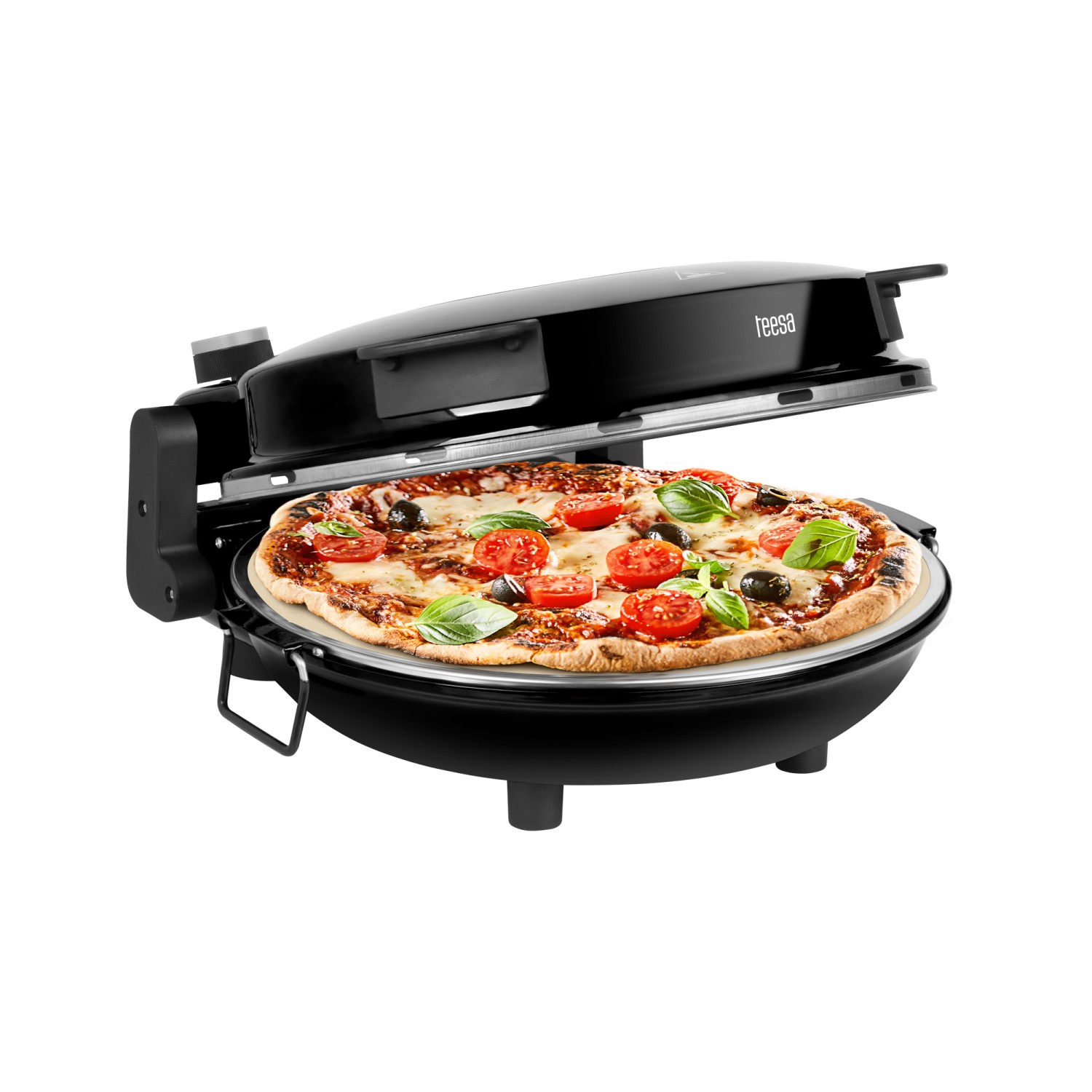 Piec do pizzy TEESA SUPREME, 1200 W, 32 cm , okienko , wyjmowany kamień