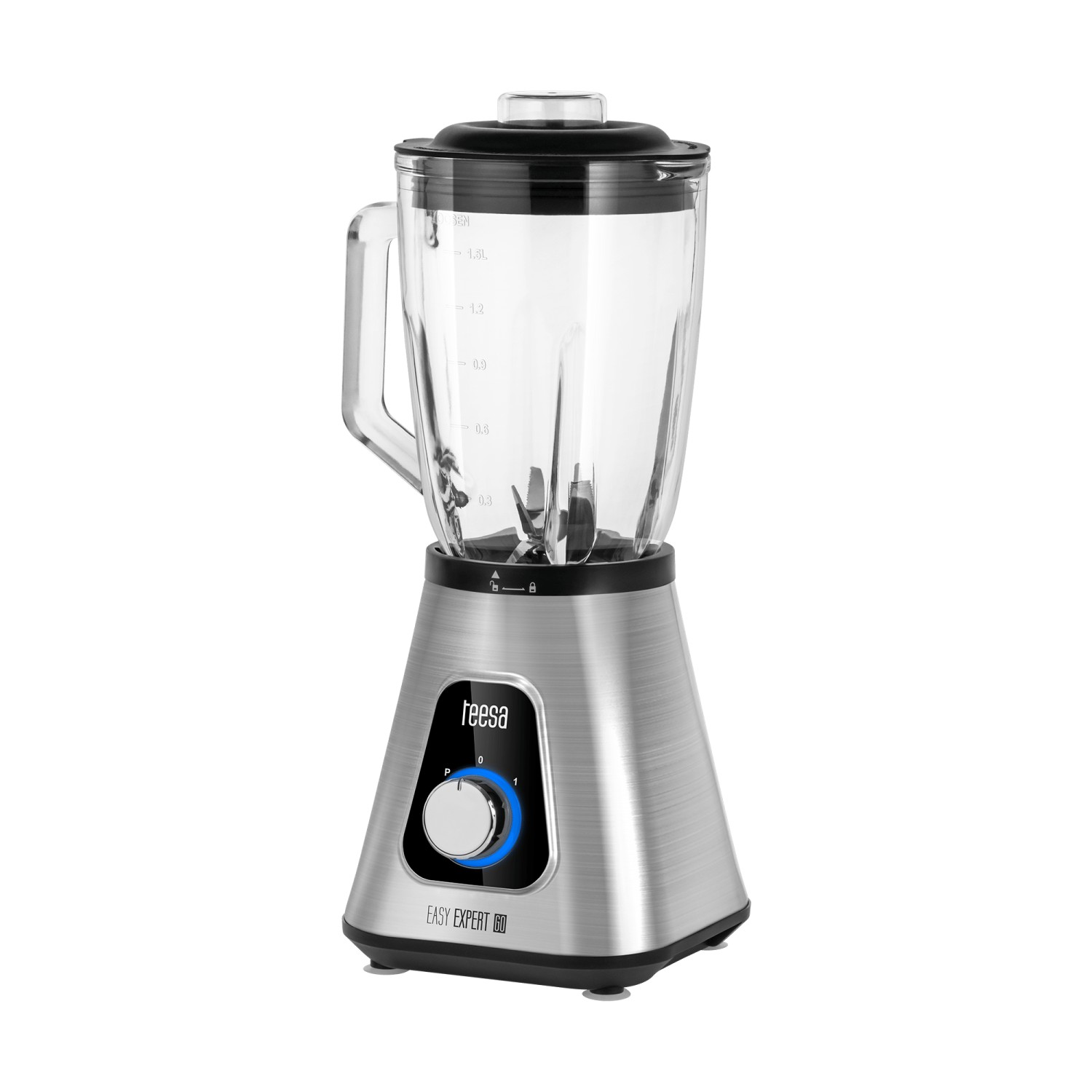 Blender kielichowy EASY EXPERT GO 1300W szklany kielich 1,5L + kubek podróżny 600ml