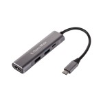 Adapter (HUB)  USB typu C na HDMI/USB3.0/USB2.0/C port