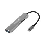 Adapter (HUB) USB typu C na HDMI/USB3.0/SD/MicroSD/C port