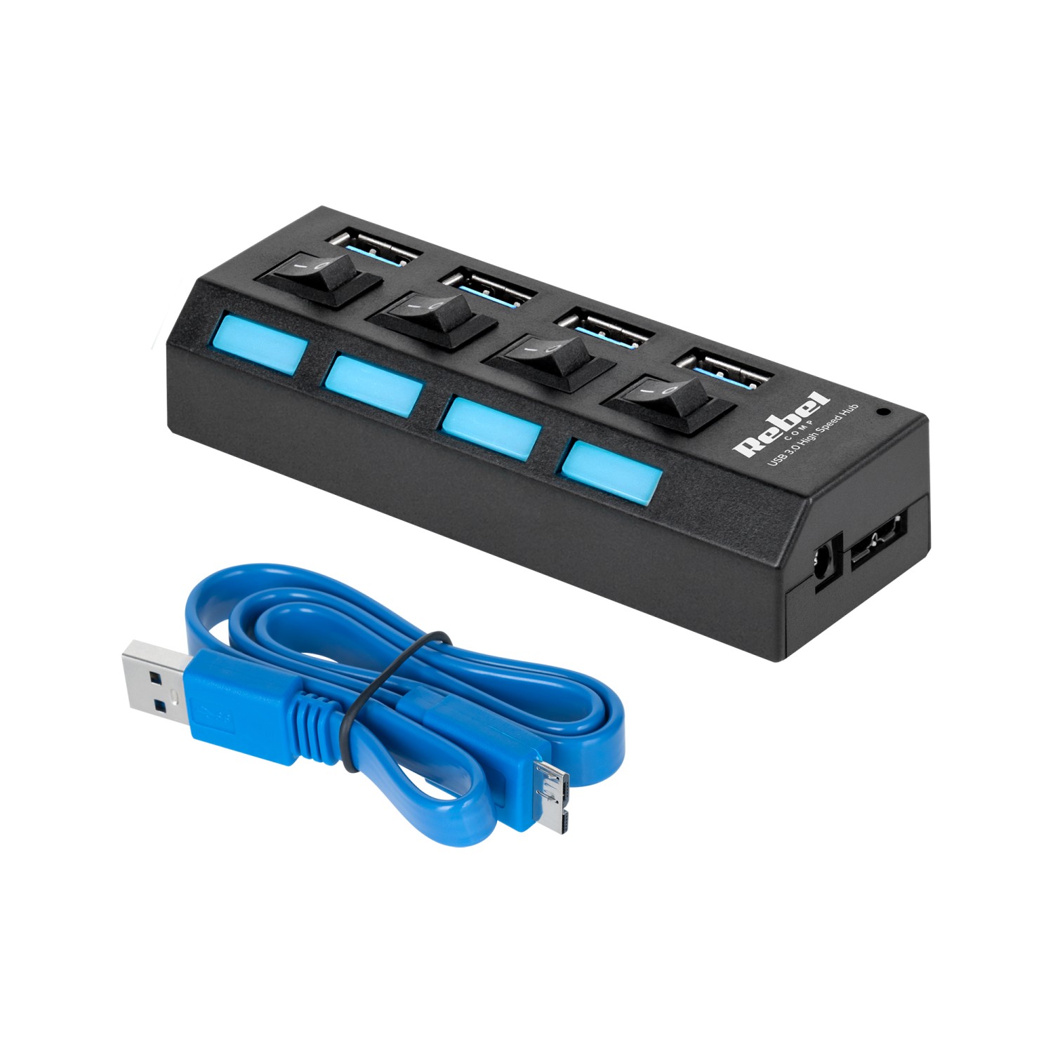 HUB USB 3.0 4 portowy Rebel