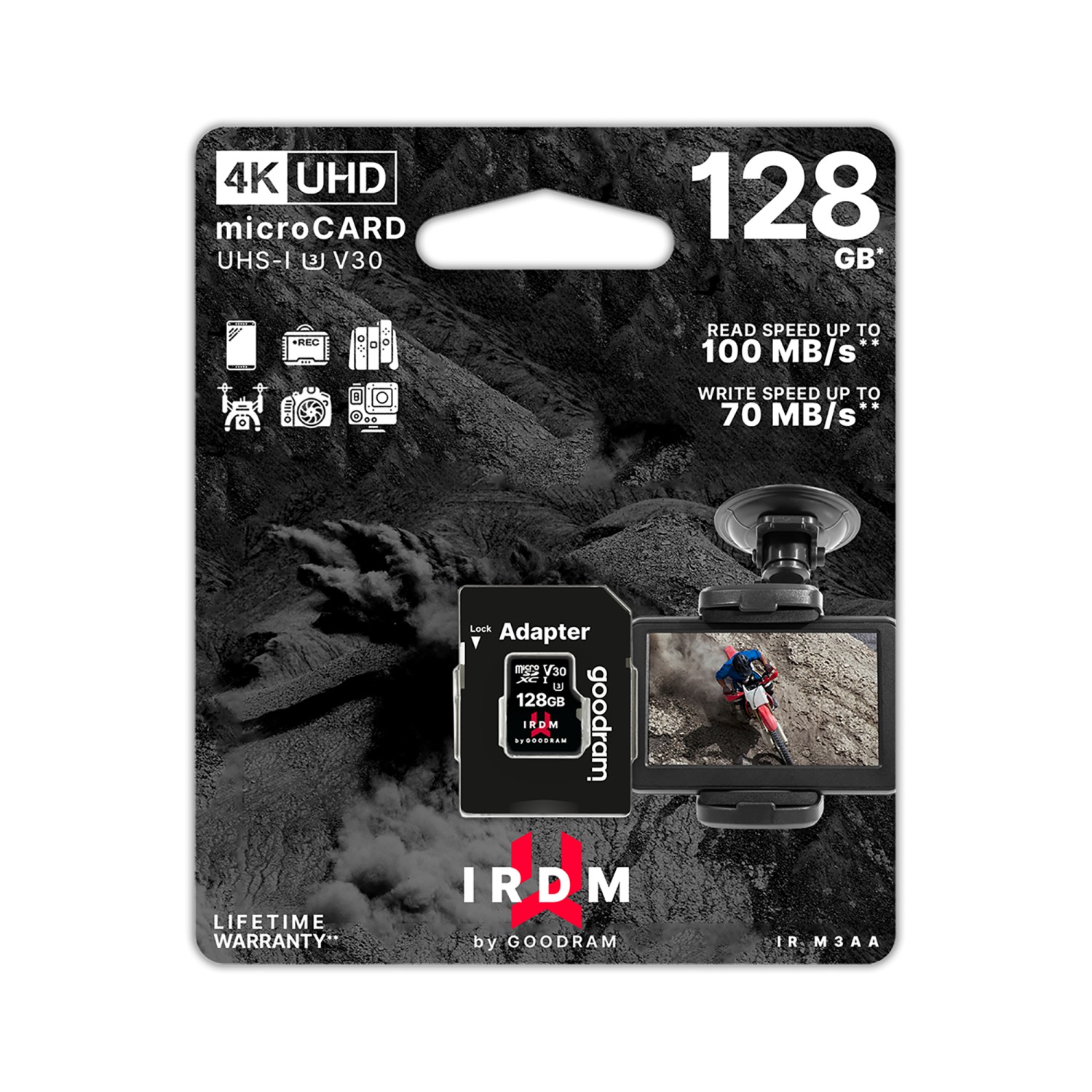 Karta pamięci microSD 128 GB UHS-I U3 Goodram z adapterem