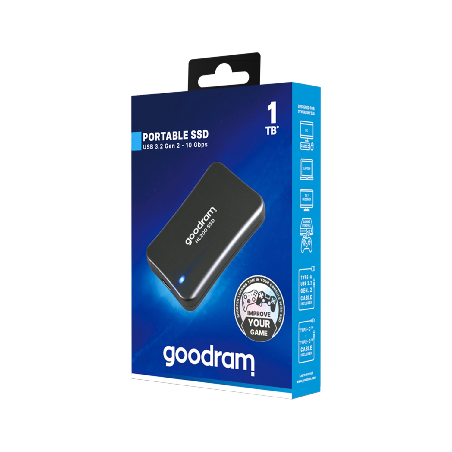 Dysk SSD Goodram HL200 1TB GB USB 3.2