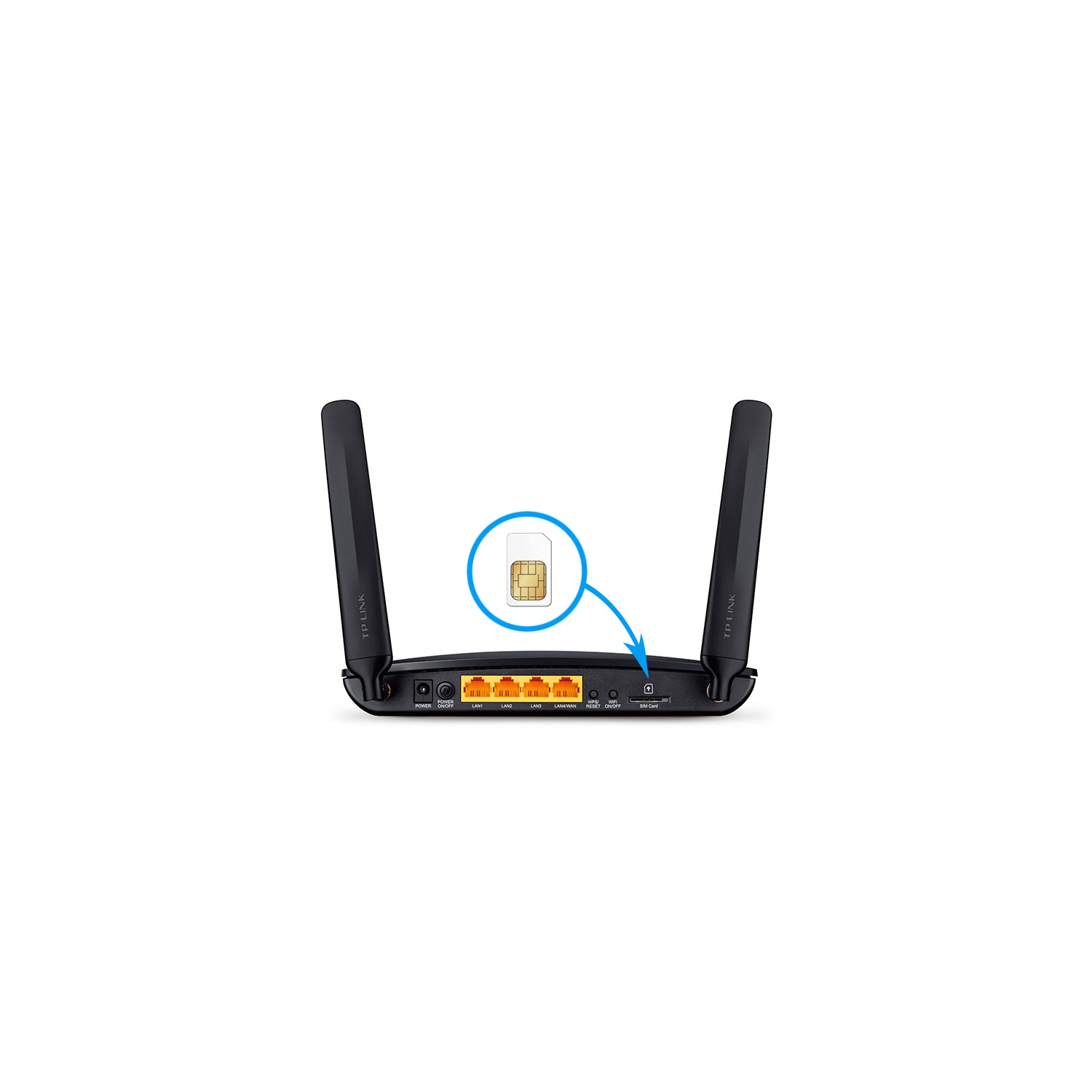 TP-LINK SIM/Dwupasmowy, bezprzewodowy router 4G LTE, AC750/ Archer MR200