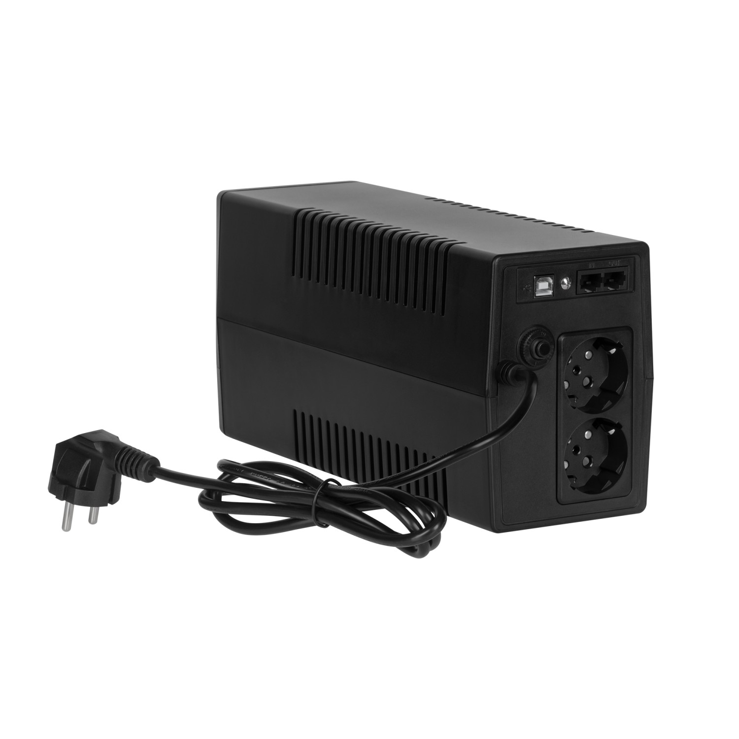 Zasilacz awaryjny komputerowy UPS REBEL model Nanopower Plus 1000 ( offline, 1000VA / 600W , 230 V , 50Hz , LCD , USB , RJ45 )